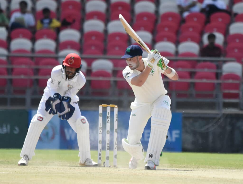 Andrew Balbirnie batting v Afghanistan